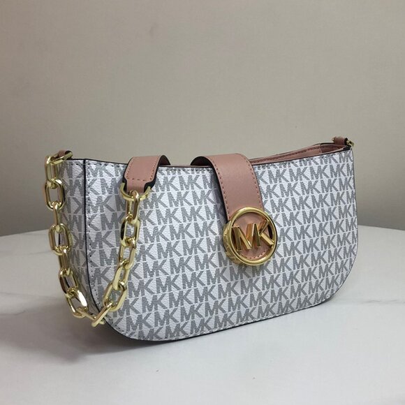 Michael Kors Monogram Underarm Bag Pink - Picture 3 of 10